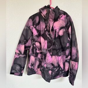Roxy Jetty Snow Jacket Ski Snowboard Insulated Pink Black Floral Womens XL NWOT